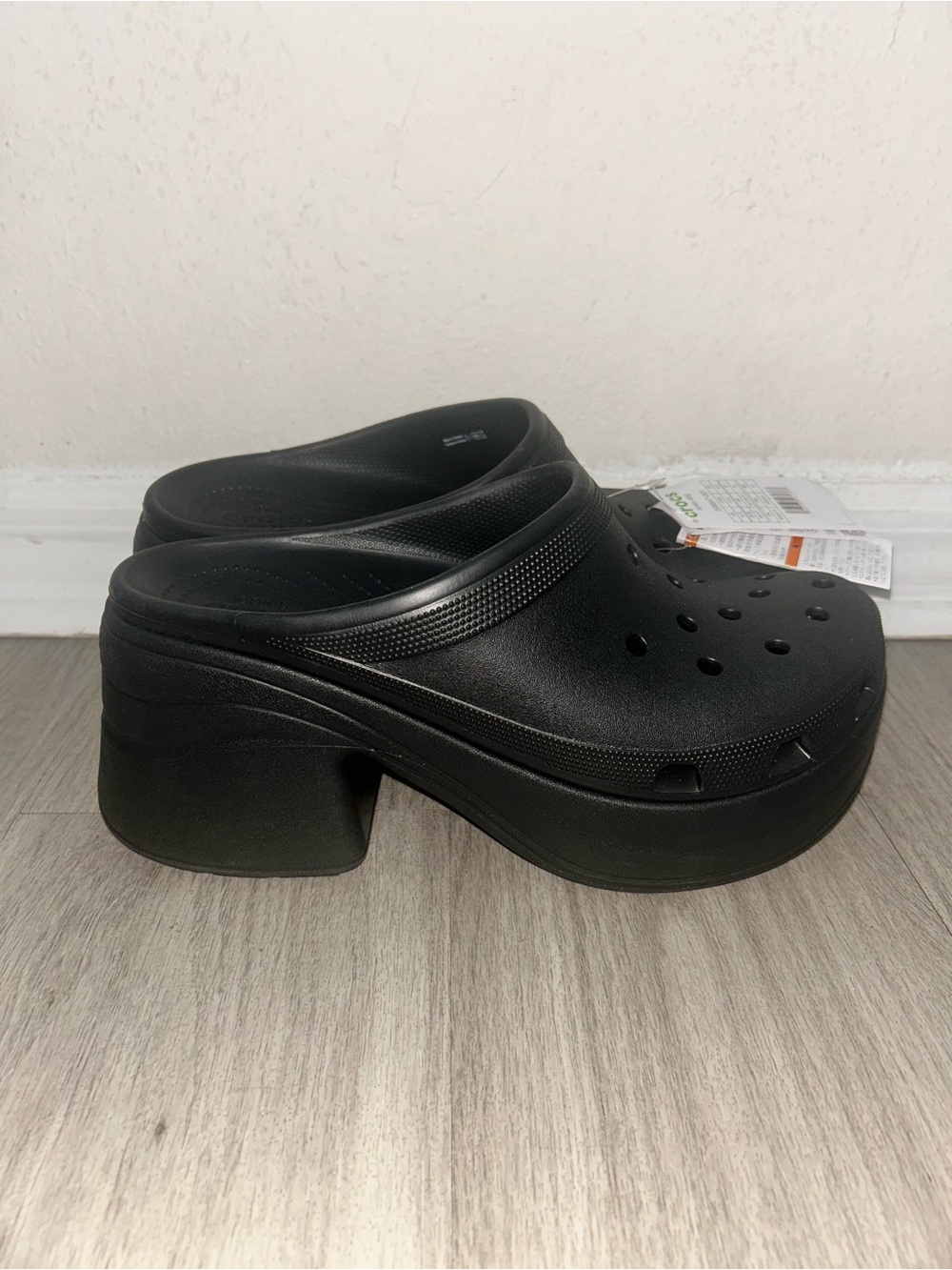 Crocs Iconic Siren Platform Block Clog Black, men Size: 12, 208547-001, NWT